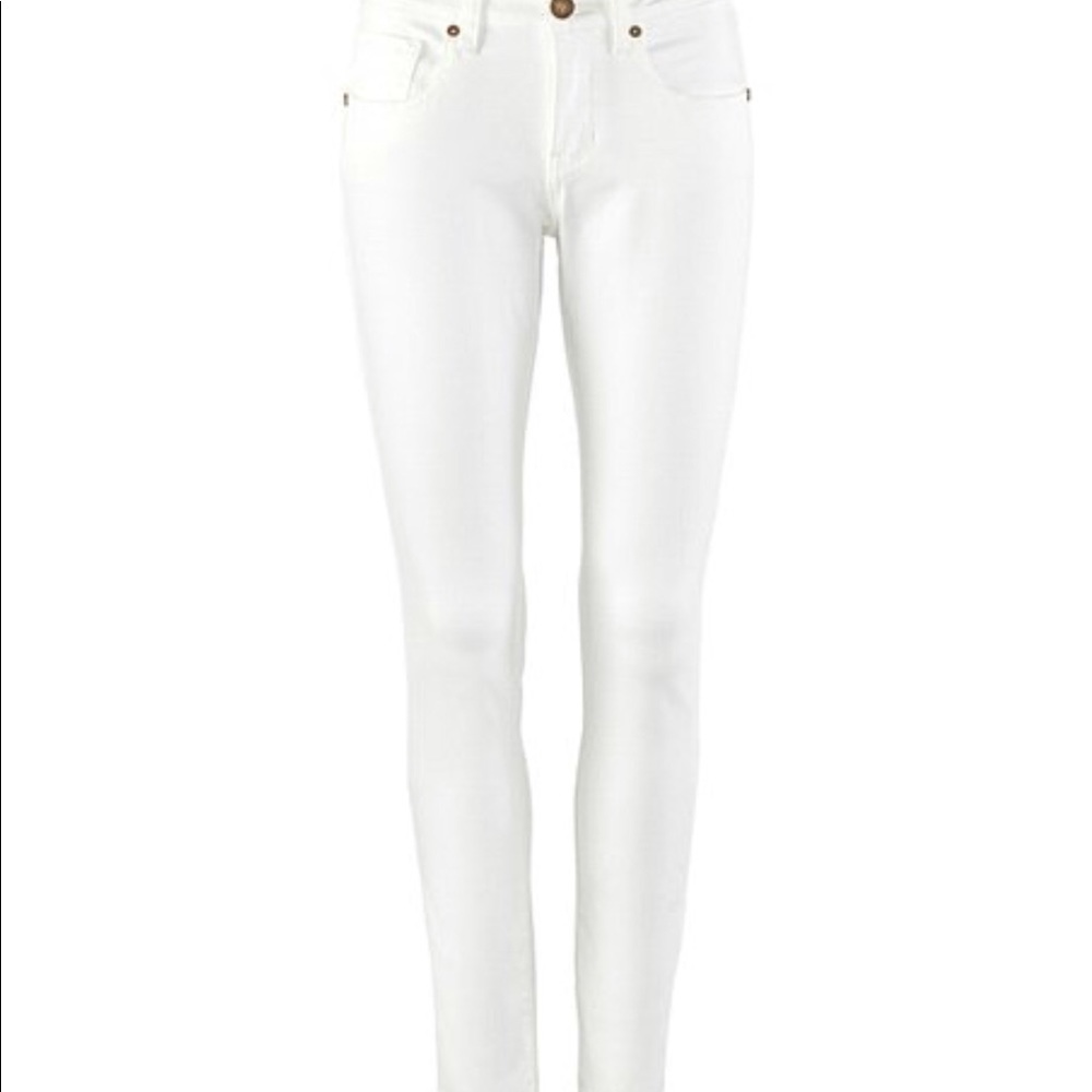 EUC Cabi white skinny jeans sz 4